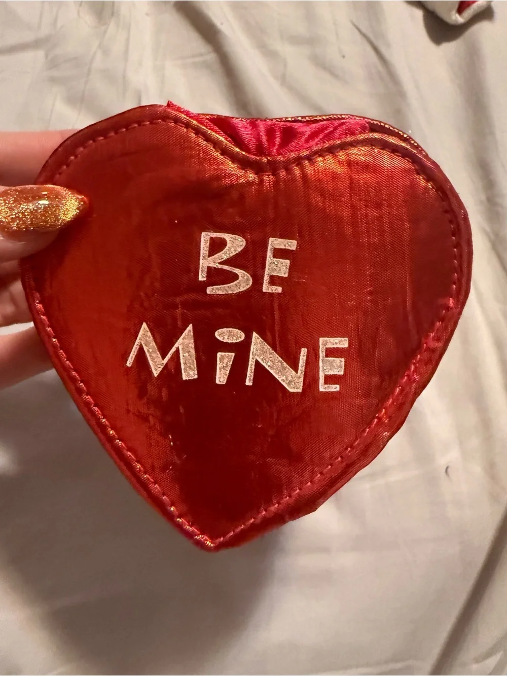 Red heart shaped stuffed build a bear chocolate box
